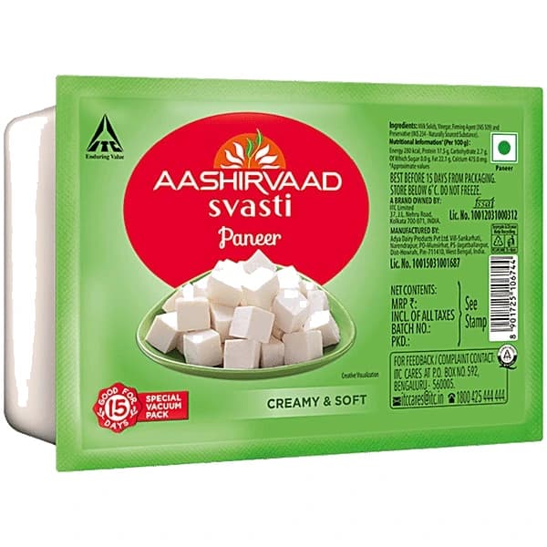 Aashirvaad Svasti Paneer Creamy Soft pack, front view