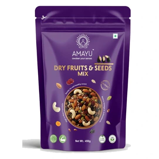 AMAYU Dry Fruits and Seeds Mix pack, front view