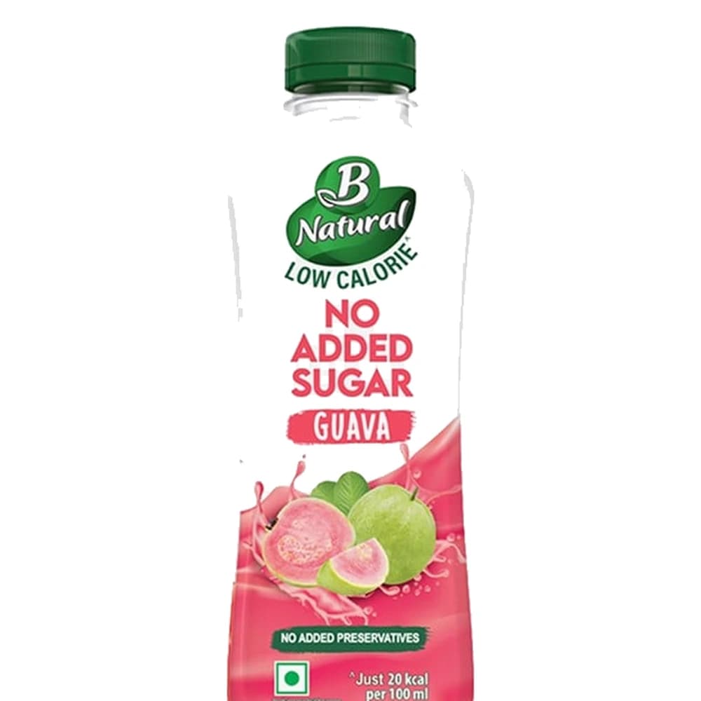 B Natural Guava Fruit Juice bottle, front view