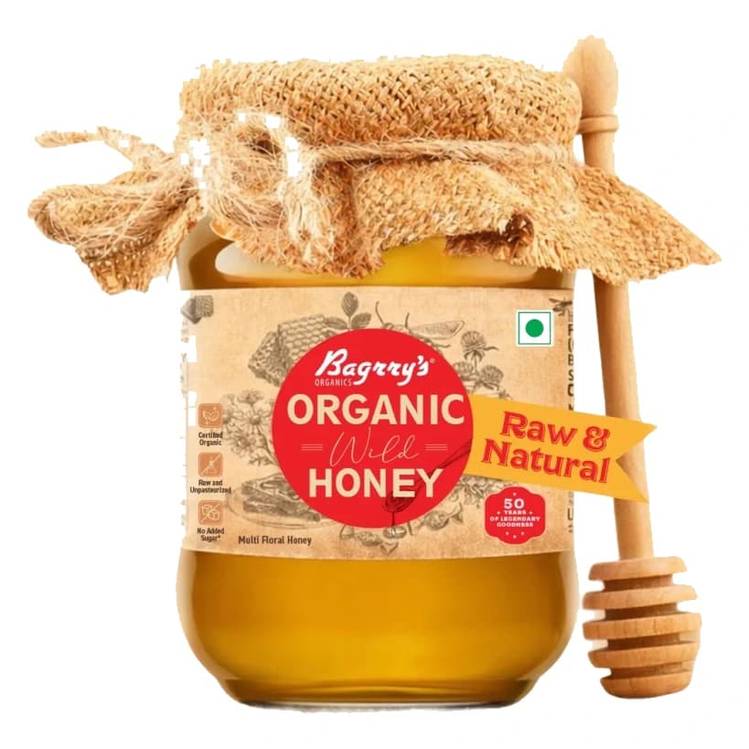 Bagrry's Wild Raw and Natural Honey jar