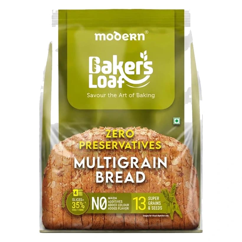 Baker's Loaf Zero Preservatives Multigrain Bread loaf