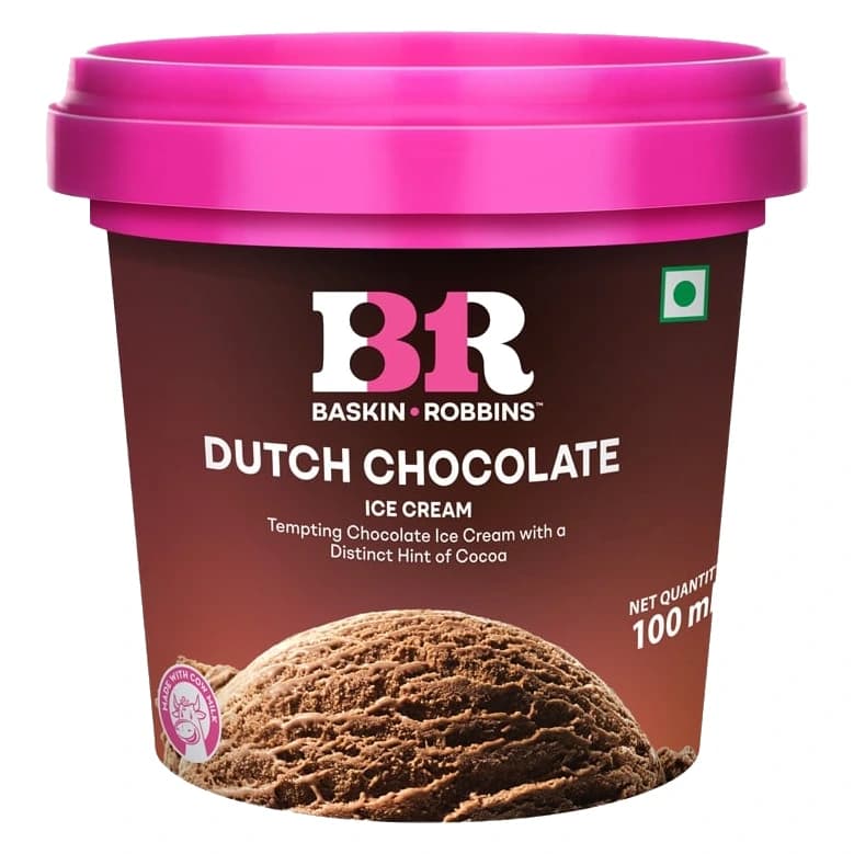 Baskin Robbins Dutch Chocolate Ice Cream Cup pack