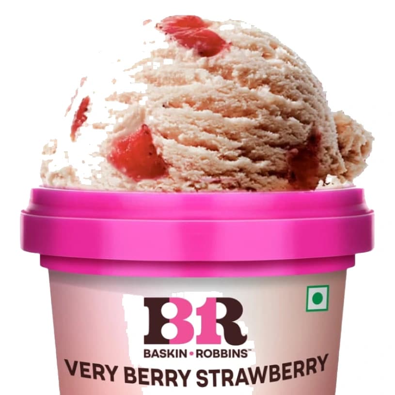 Baskin Robbins Very Berry Strawberry Ice Cream Cup pack
