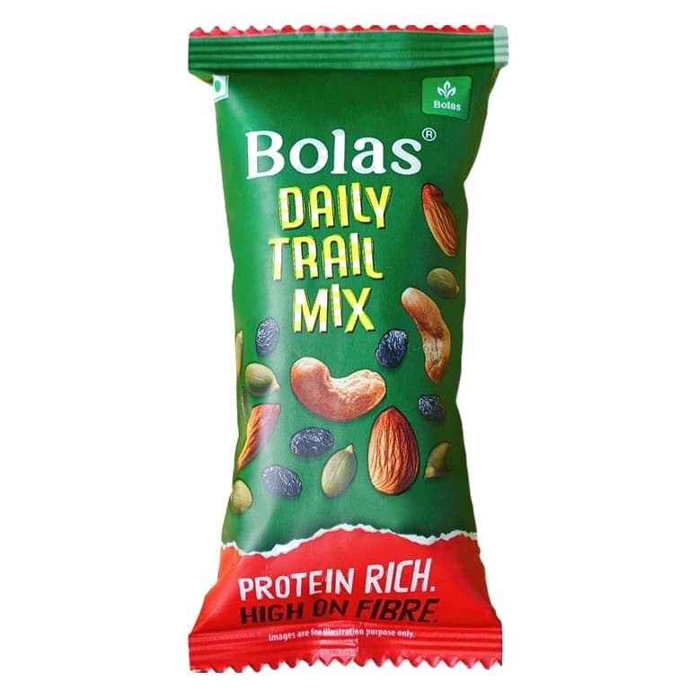 Bolas Daily Dry Fruit Trail Mix pack, front view