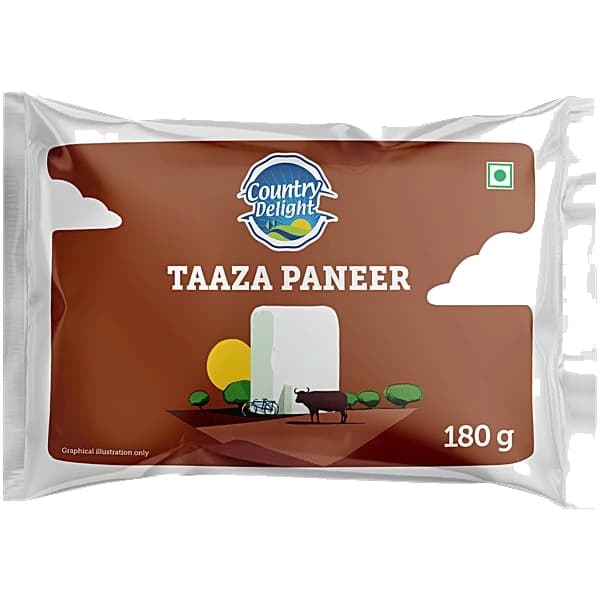Country Delight Taaza Buffalo Paneer pack, front view
