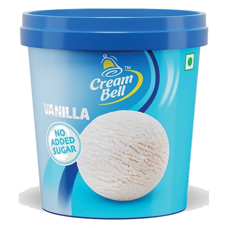 Cream Bell Vanilla Ice Cream Cup (No Added Sugar) pack