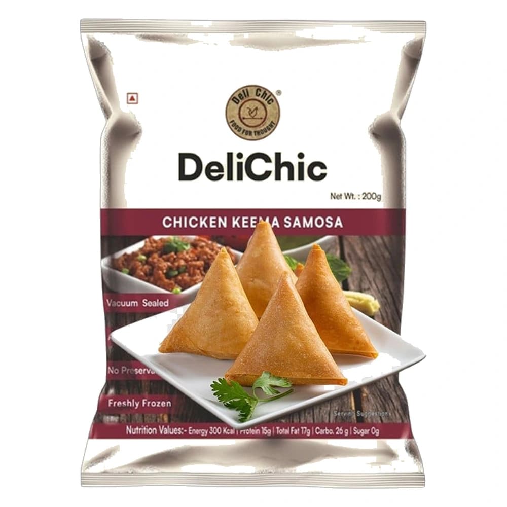 Delichic Keema Chicken Samosa pack