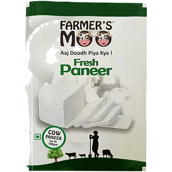 Farmer's Moo Fresh Cow Milk Paneer pack, front view