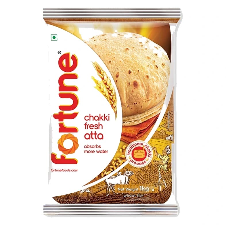 Fortune Chakki Fresh Atta (0% Maida) pack, front view