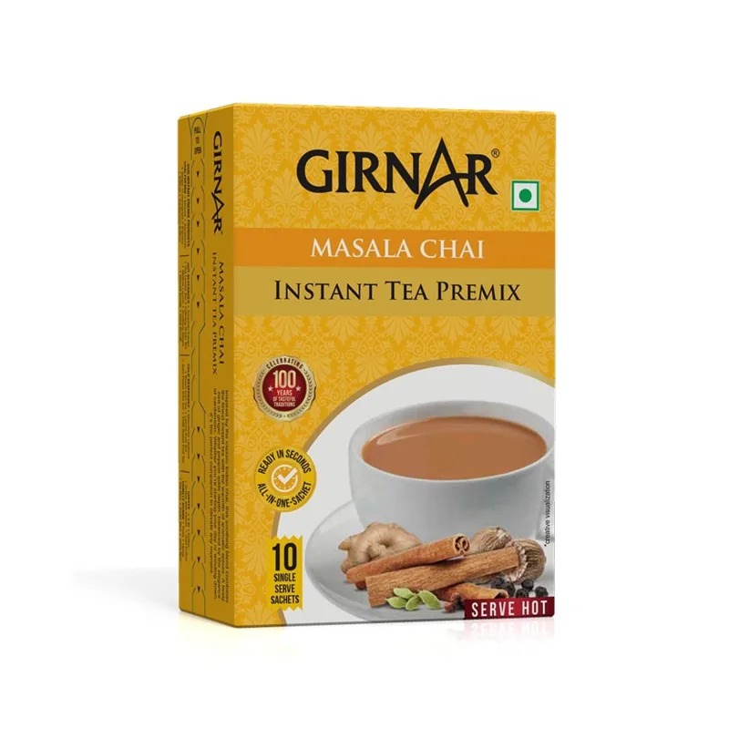 Girnar Masala Instant Tea Premix box, front view