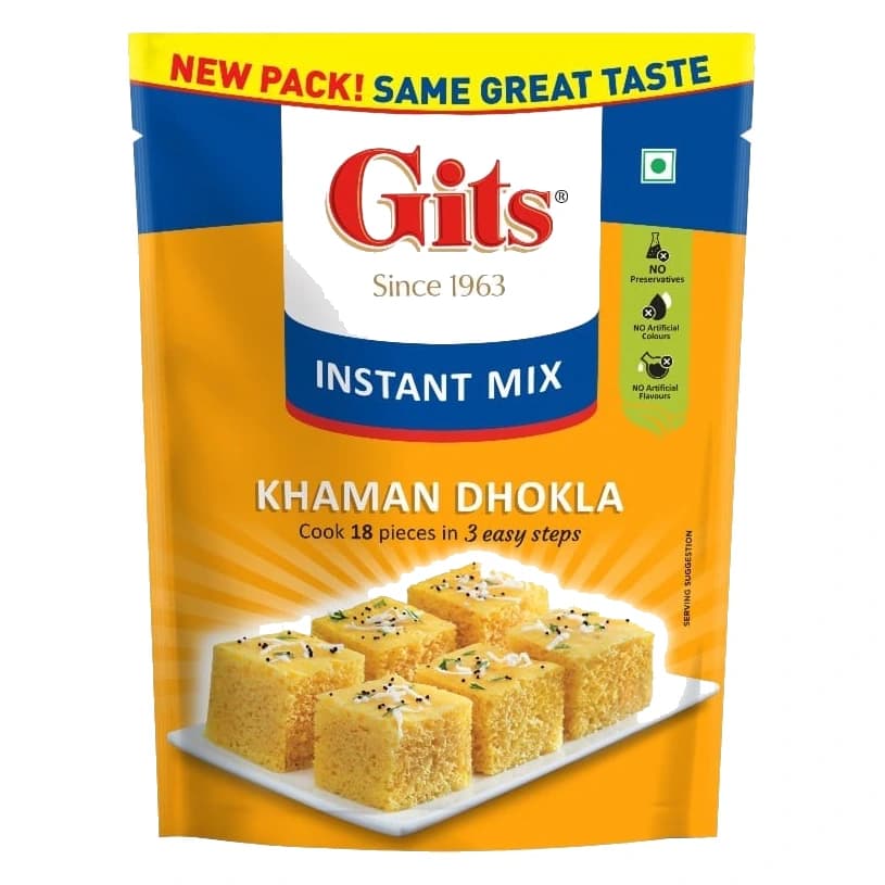 Gits Khaman Dhokla Instant Mix pack, front view