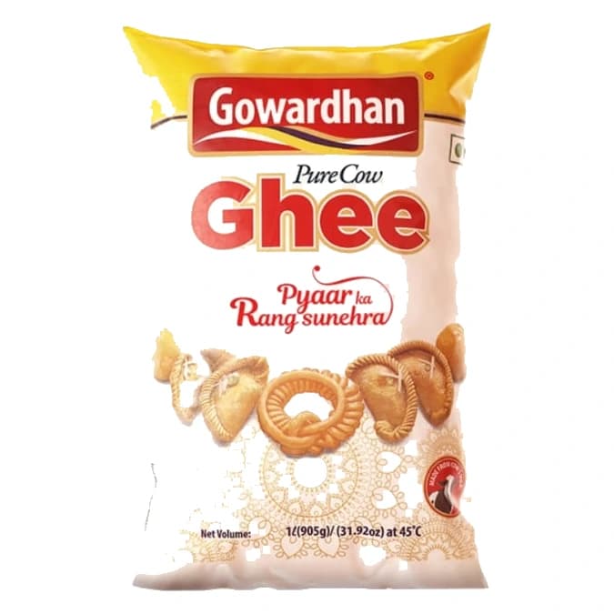 Gowardhan Cow Ghee pouch, front view