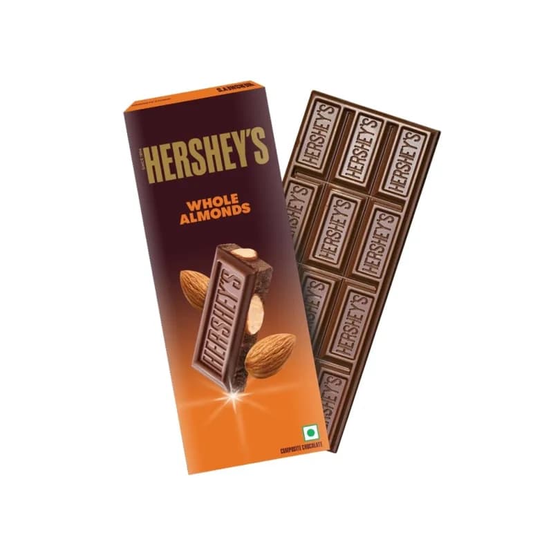 Hershey's Whole Almonds Milk Chocolate Bar pack, front view