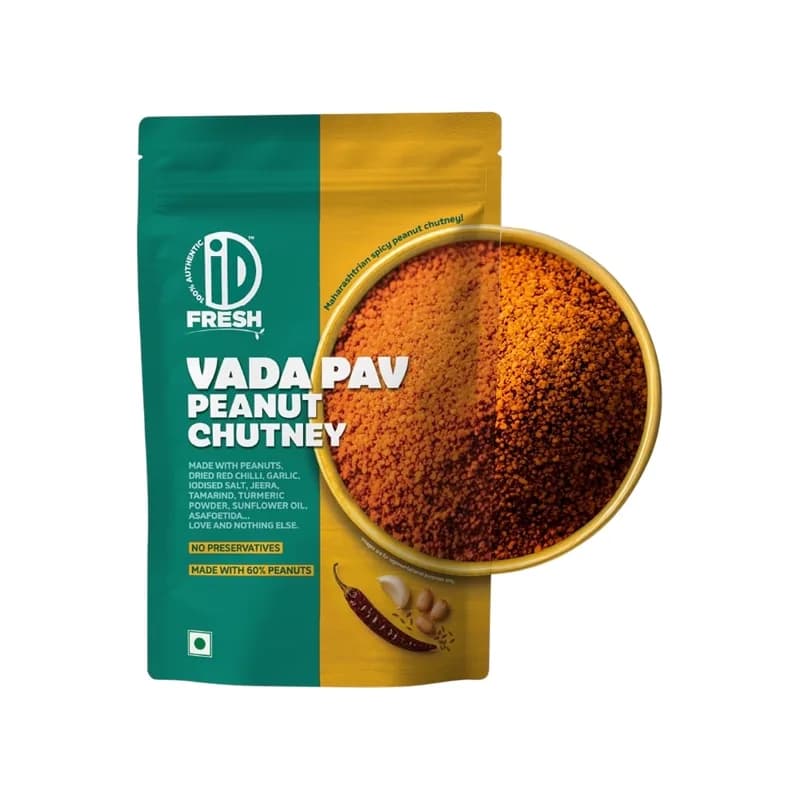 iD Fresh Vada Pav Peanut Chutney pack, front view