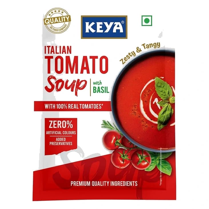 Keya Italian Tomato Soup pack, front view