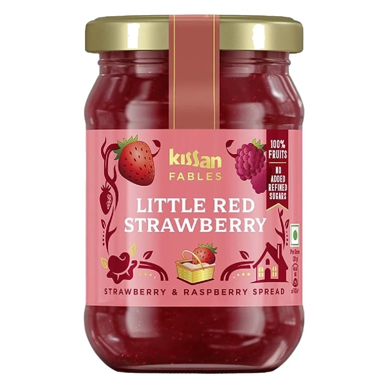 Kissan Strawberry and Raspberry Jam Spread jar