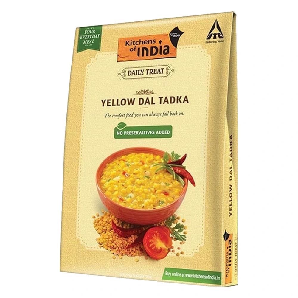 Kitchens of India Yellow Dal Tadka pouch, front view