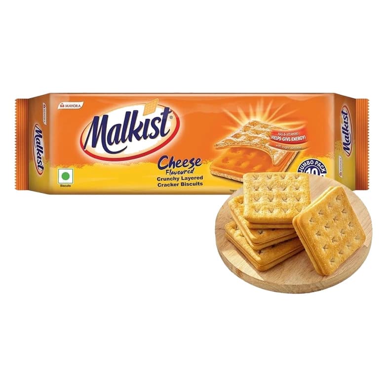 Malkist Cheese Flavoured Cracker Biscuit Family Pack, front view