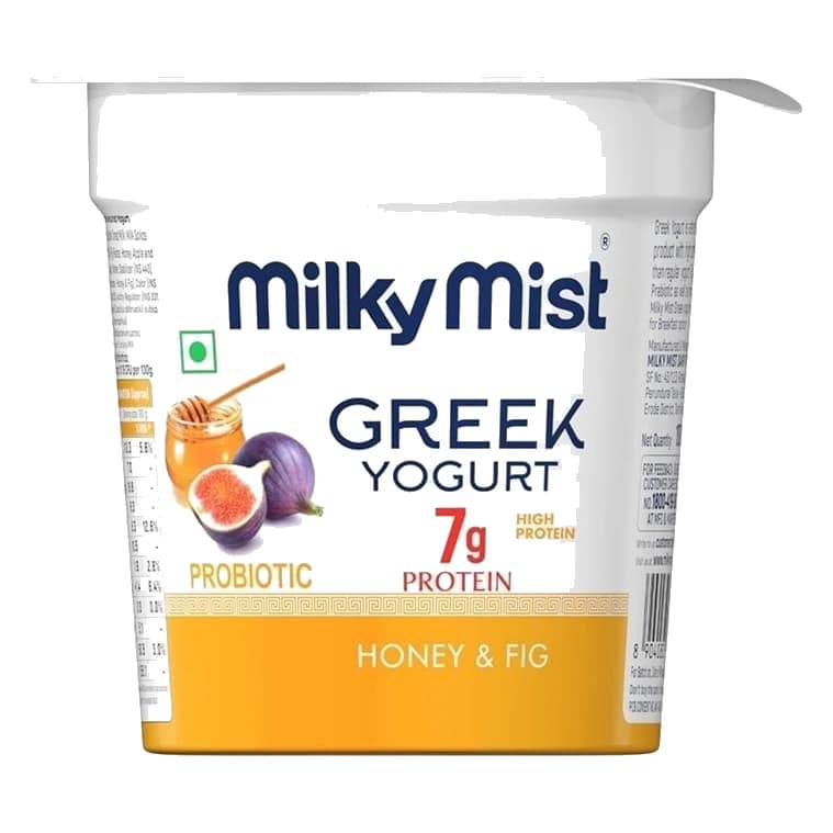Milky Mist Honey & Fig Greek Yogurt pack, front view