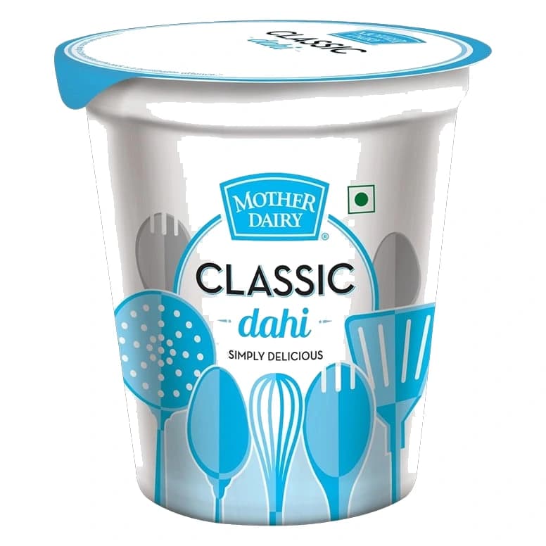 Mother Dairy Classic Cup Curd pack, front view