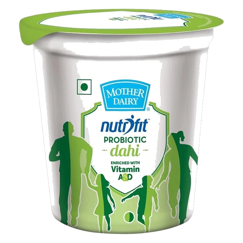 Mother Dairy Nutrifit Probiotic Cup Curd pack, front view
