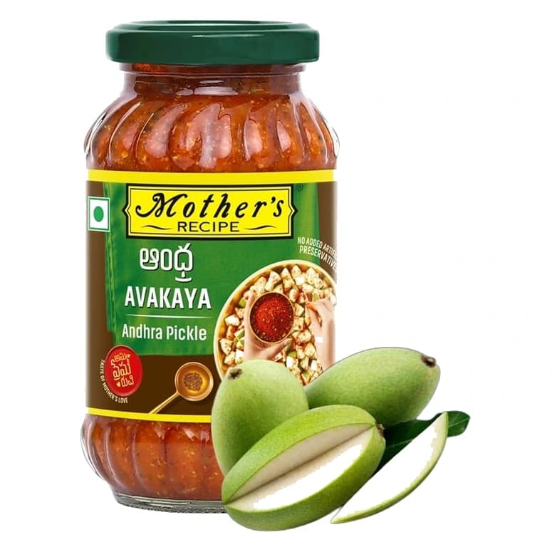 Mother's Recipe Andhra Avakaya Mango Pickle jar