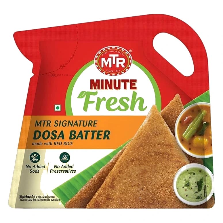 MTR Minute Fresh Signature Red Rice Dosa Batter pack, front view