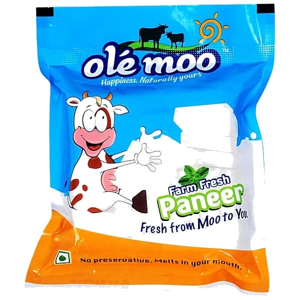Ole Moo Farm Fresh Cow's Milk Paneer pack, front view