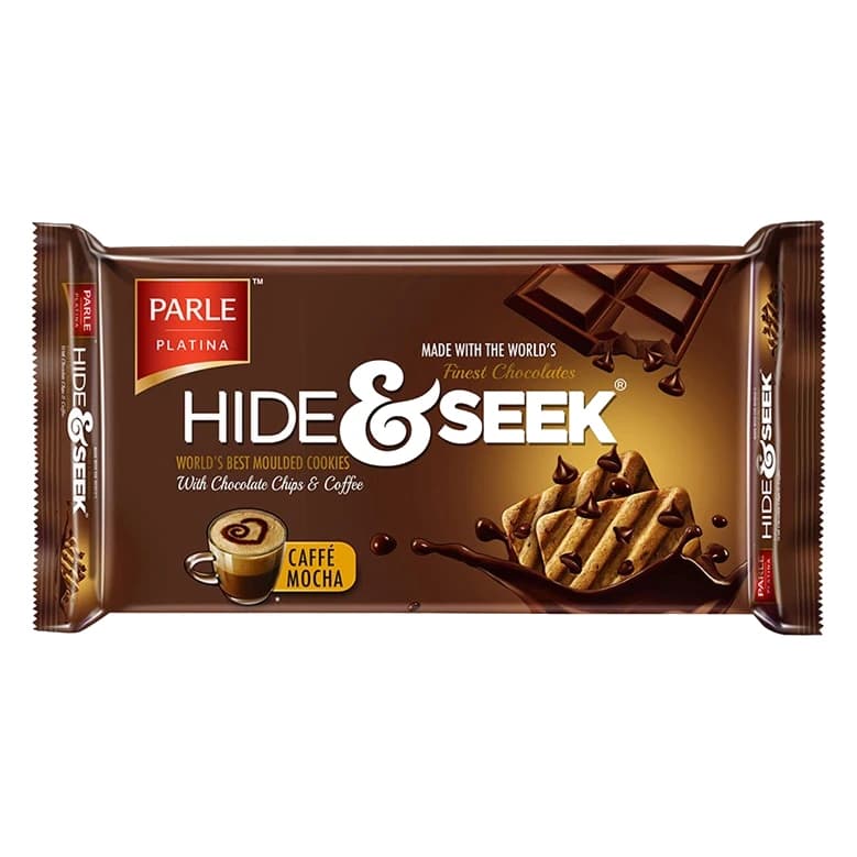 Parle Milano Hide & Seek Caffe Mocha Cookies pack, front view