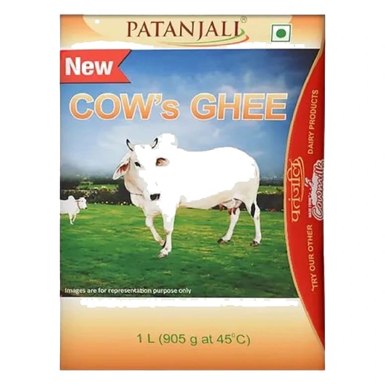 Patanjali Cow Ghee 1 l pack, front view