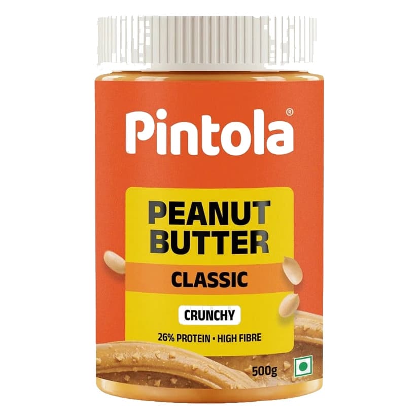Pintola Classic Crunchy Peanut Butter pack, front view