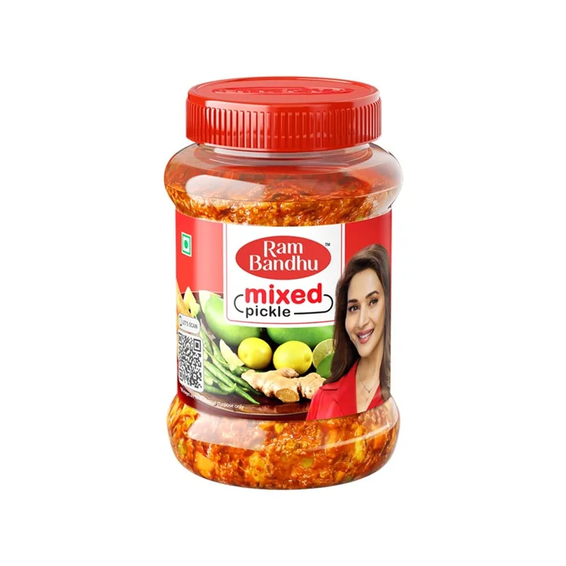 Ram Bandhu Mixed Pickle jar, front view