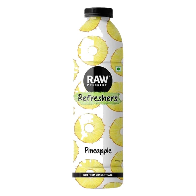 Raw Pressery Refreshers Pineapple Juice pack, front view