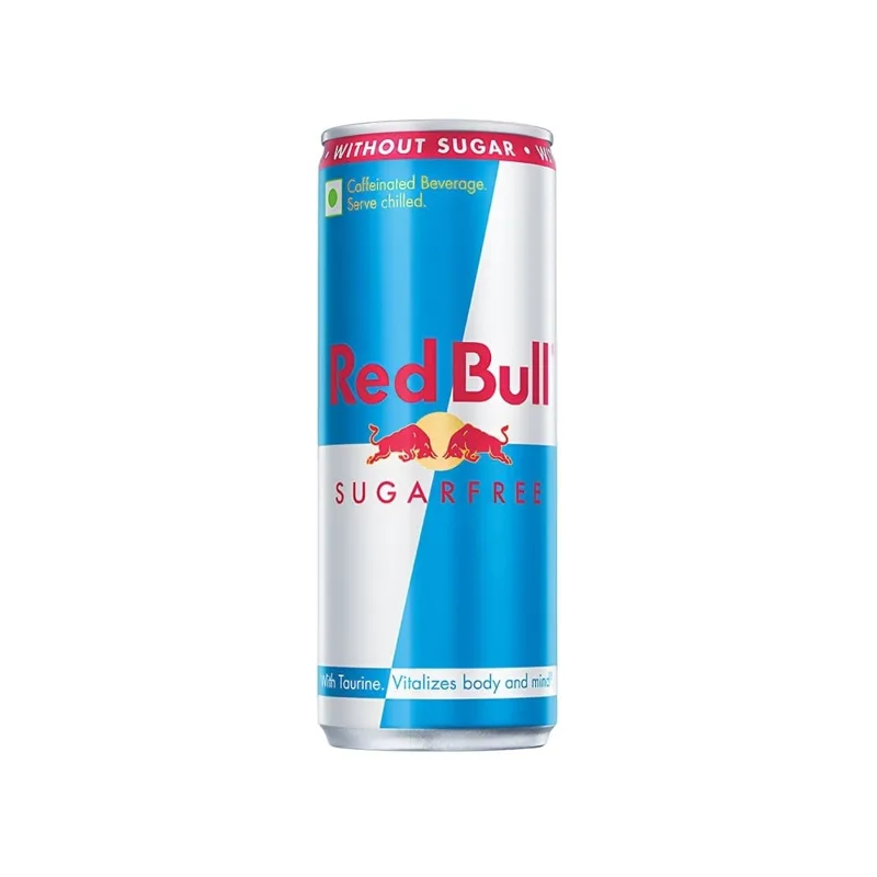 Red Bull Sugarfree can, front view