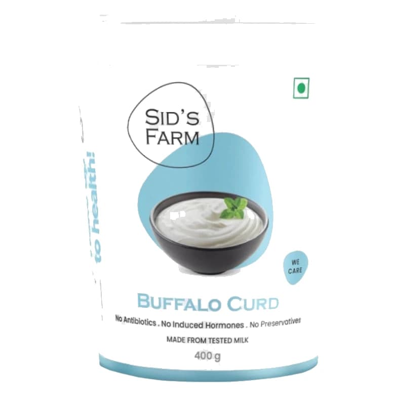 Sid's Farm Buffalo Curd pack, front view