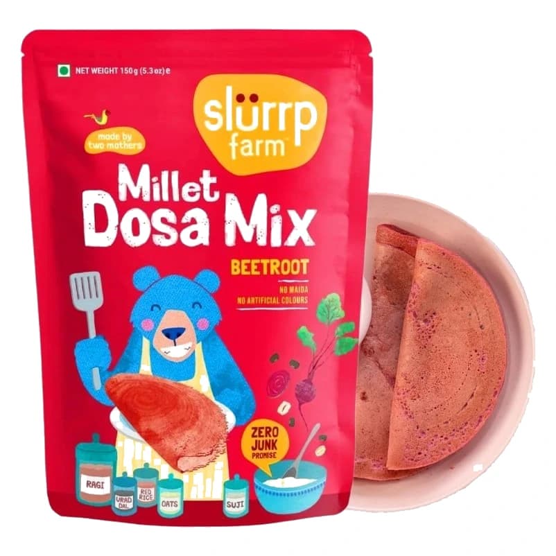 Slurrp Farm Millet Dosa Mix Beetroot pack, front view