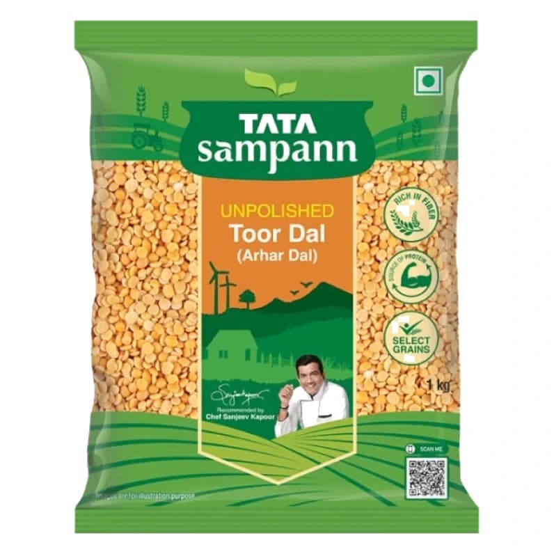 Tata Sampann Unpolished Toor Dal pack