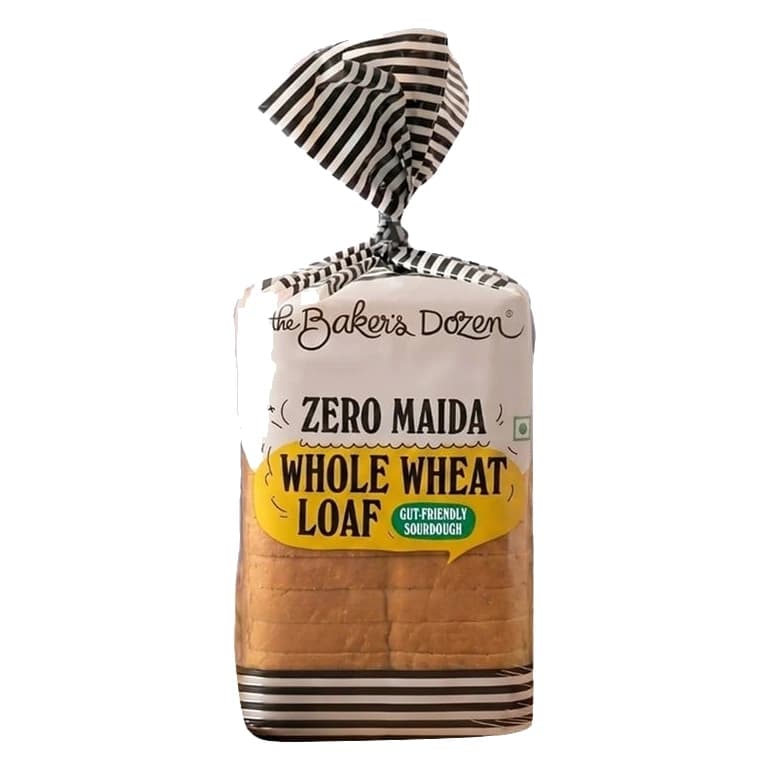 The Baker's Dozen Sourdough Whole Wheat Bread pack, front view