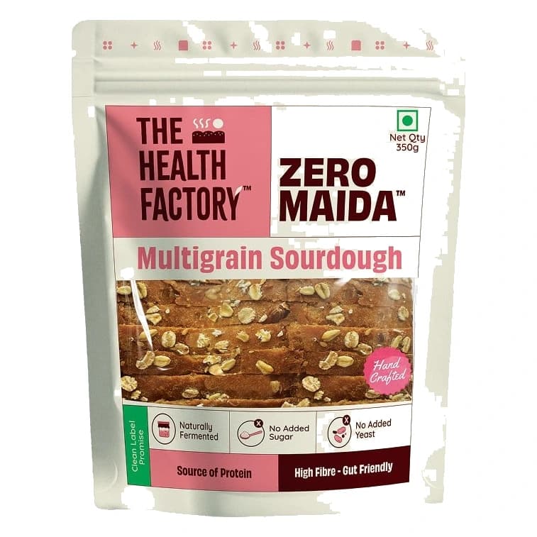 The Health Factory Zero Maida Multigrain Sourdough loaf