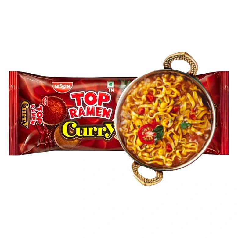 Top Ramen Curry Veg Noodles pack