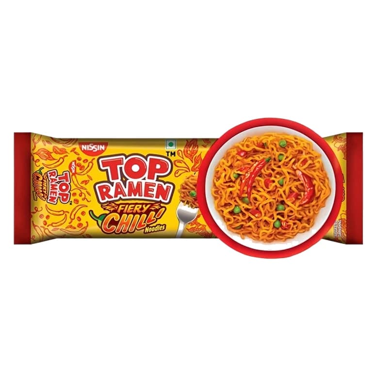 Top Ramen Fiery Chilli Noodles pack