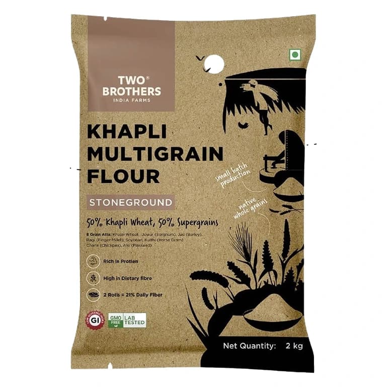 Two Brothers Khapli Multigrain Atta bag