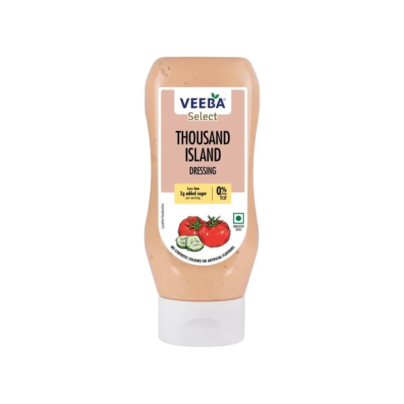 Veeba Thousand Island Dressing bottle, front view