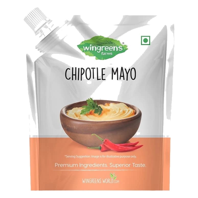 Wingreens Farms Chipotle Flavoured Mayonnaise pack, front view