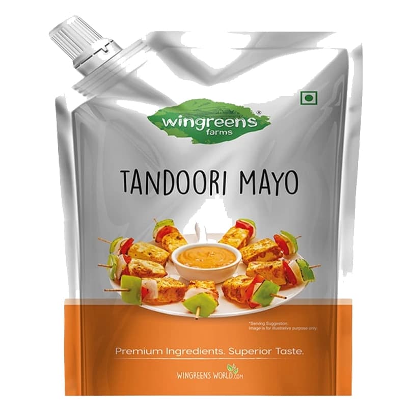 Wingreens Farms Tandoori Mayo pouch, front view