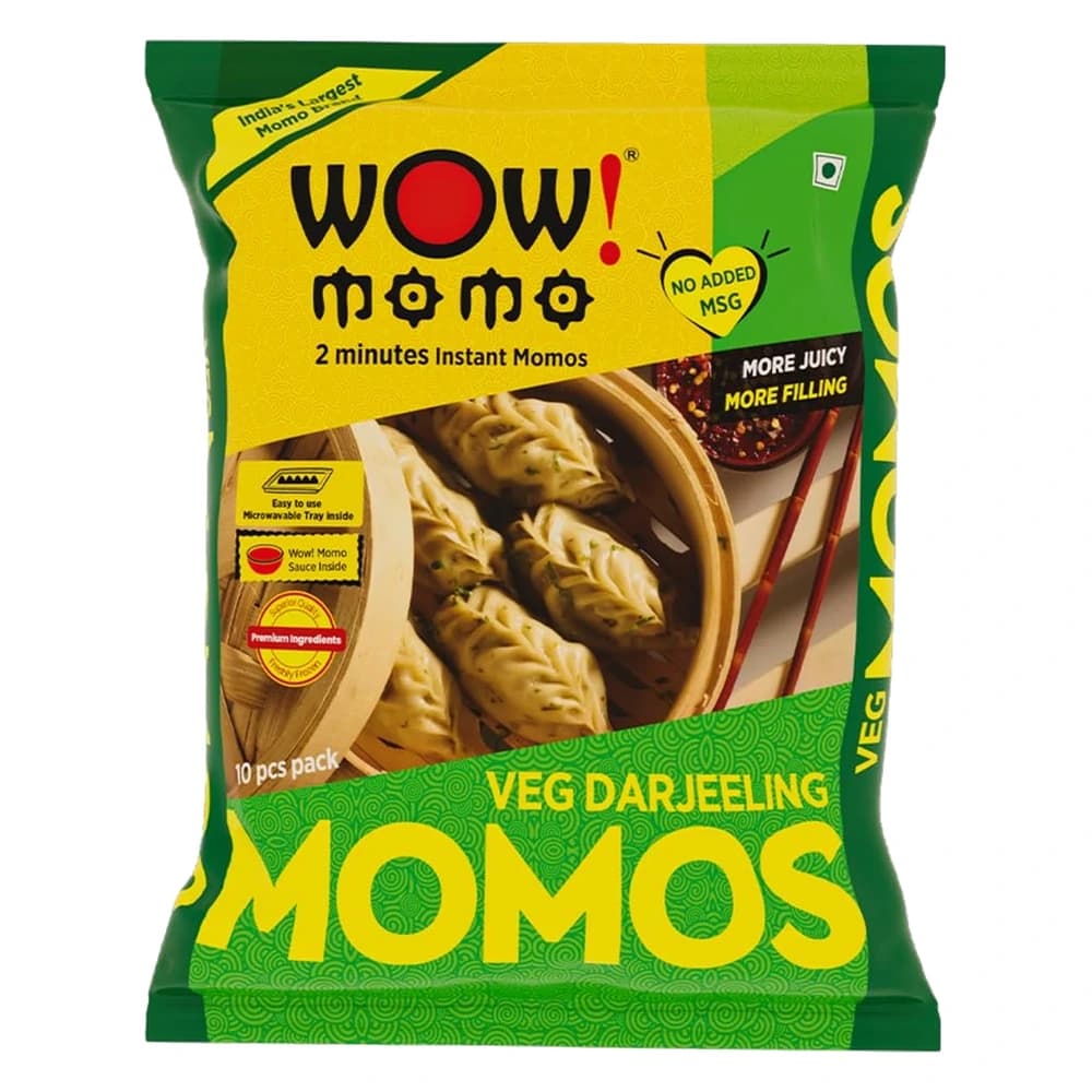 Wow! Momo Veg Darjeeling Momos pack, front view