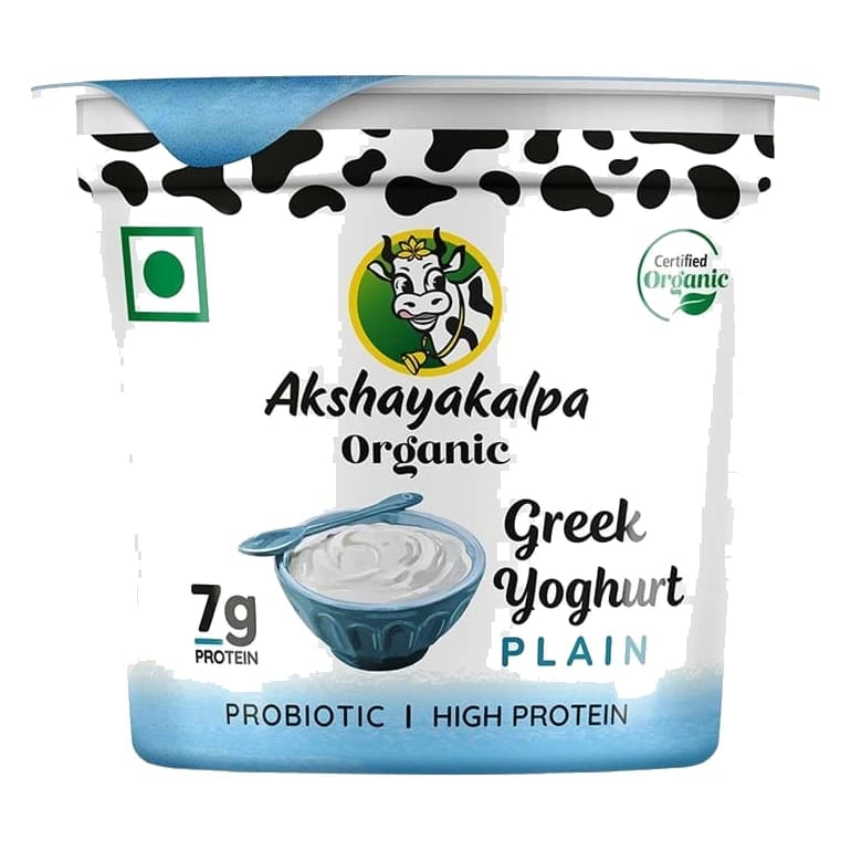 Akshayakalpa Organic Plain Greek Yogurt pot