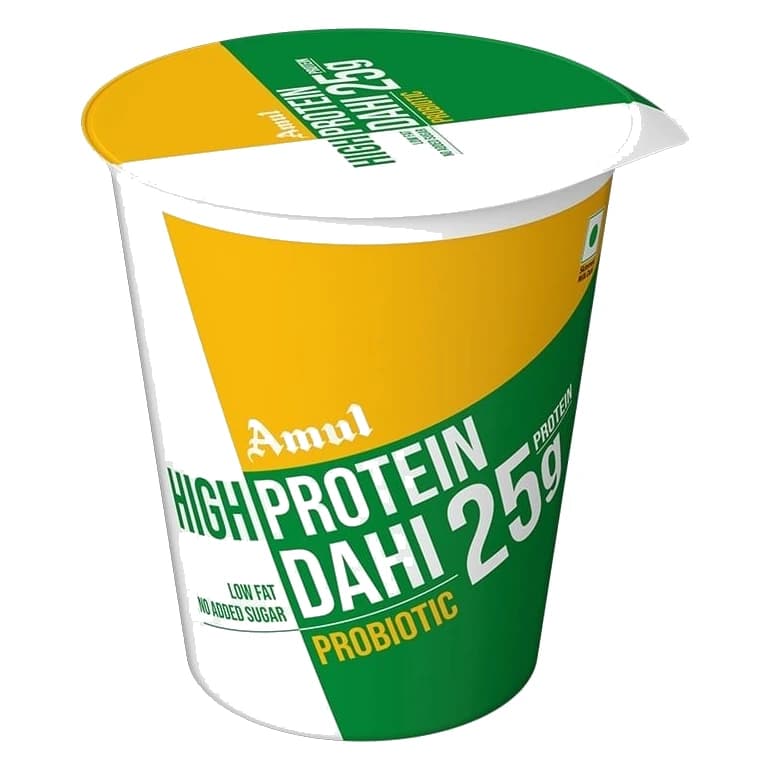 Amul Probiotic High Protein Curd pack, front view
