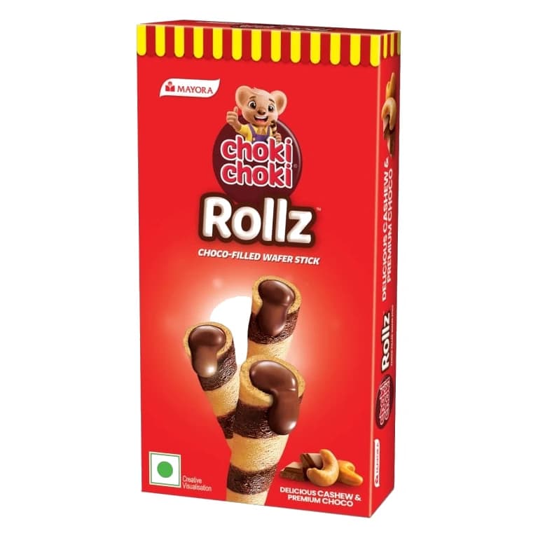 Choki Choki Choco Filled Wafer Roll pack, front view