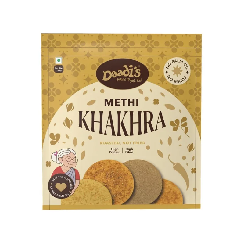 Daadi's Methi Khakhra pack, front view